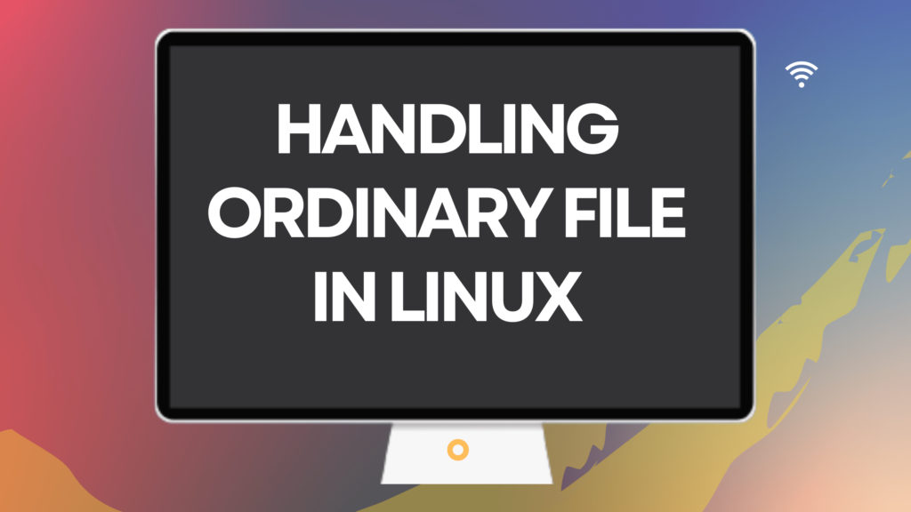 handling ordinary file in linux