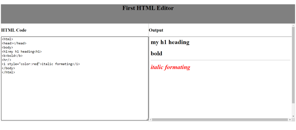 build online html editor